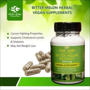 Bitter Melon- for Balanced Blood Sugar & Diabetic Support, 500 mg, 60 Vegan Capsules