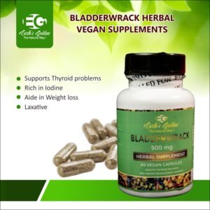 Bladderwrack Capsules - Thyroid Balance, Weight Management & Iodine Support, 60 Vegan Capsules, 500mg,