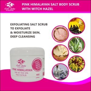 Himalayan Salt Body Scrub with Vitamin E Oil, Exfoliating Salt Scrub to Exfoliate & Moisturize Skin, Deep Cleansing - 4 oz/ Vegan/ Handcrafted