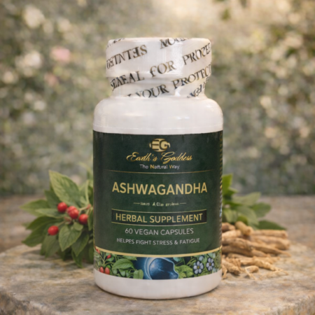 Ashwagandha Supplement Premium Adaptogenic Stress & Vitality Support  60 Vegan Capsules – 1 Month Supply