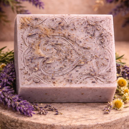 Lavender Chamomile Shea Butter Soap Calming Botanical Moisture Bar