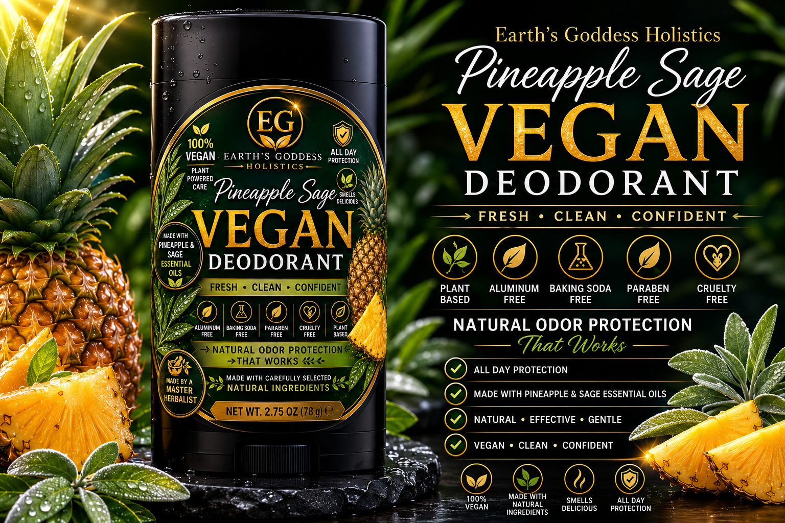 Pineapple Sage Natural Deodorant